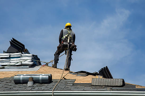 Professional Gutter Installation technician working in Newport Beach, CA